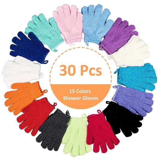 30 Pack Exfoliating Gloves for Shower