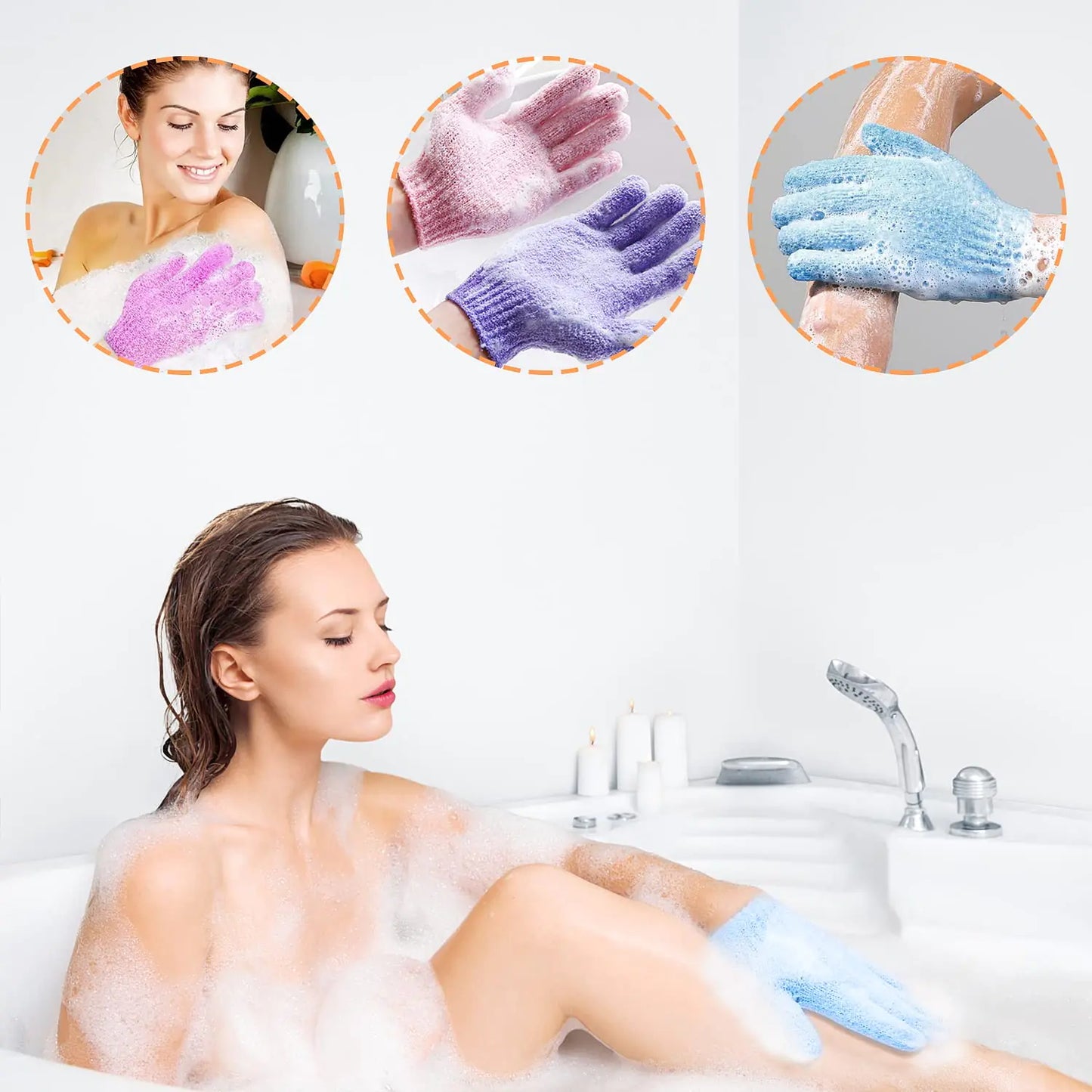 30 Pack Exfoliating Gloves for Shower