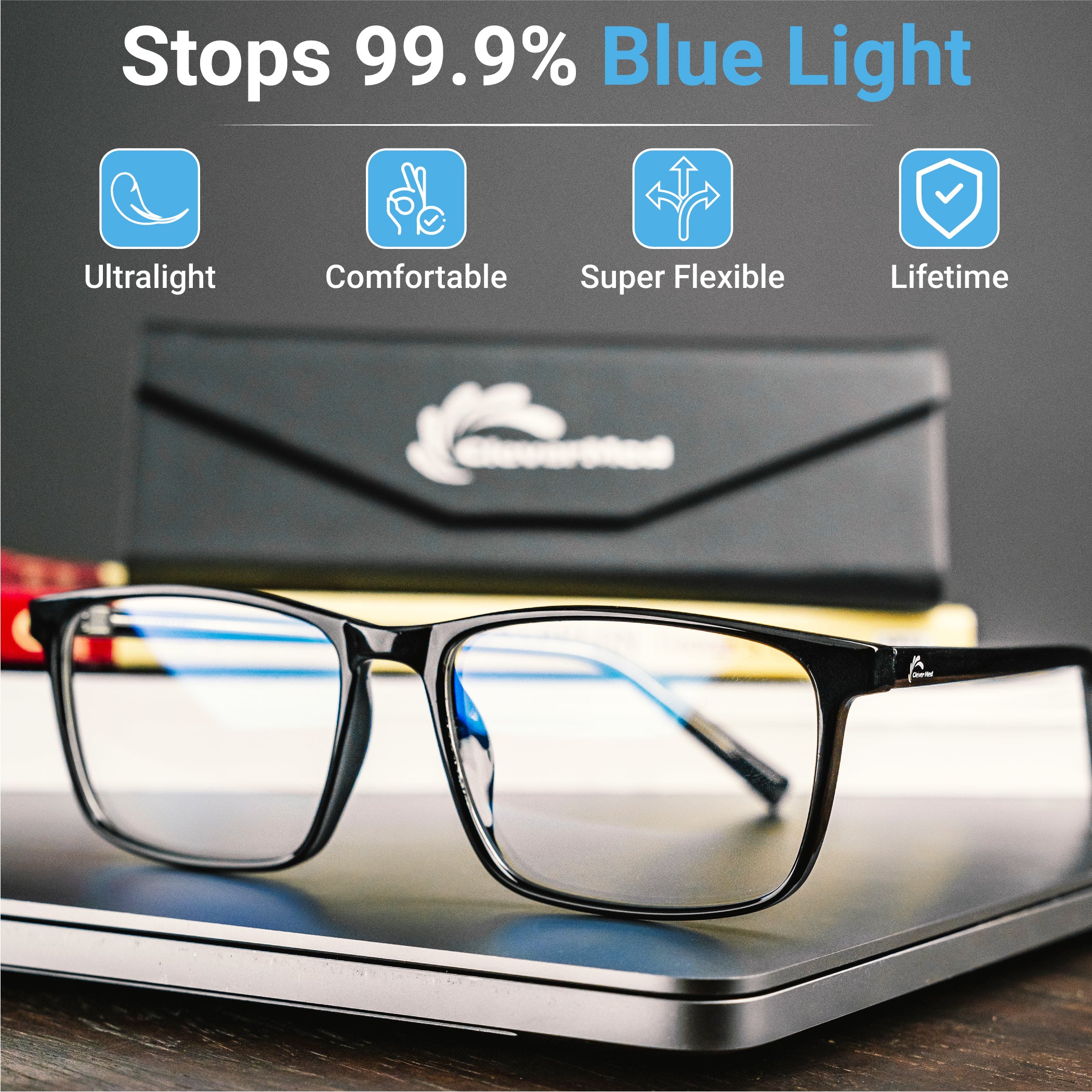 Blue Light Blocking Glasses (Clear)