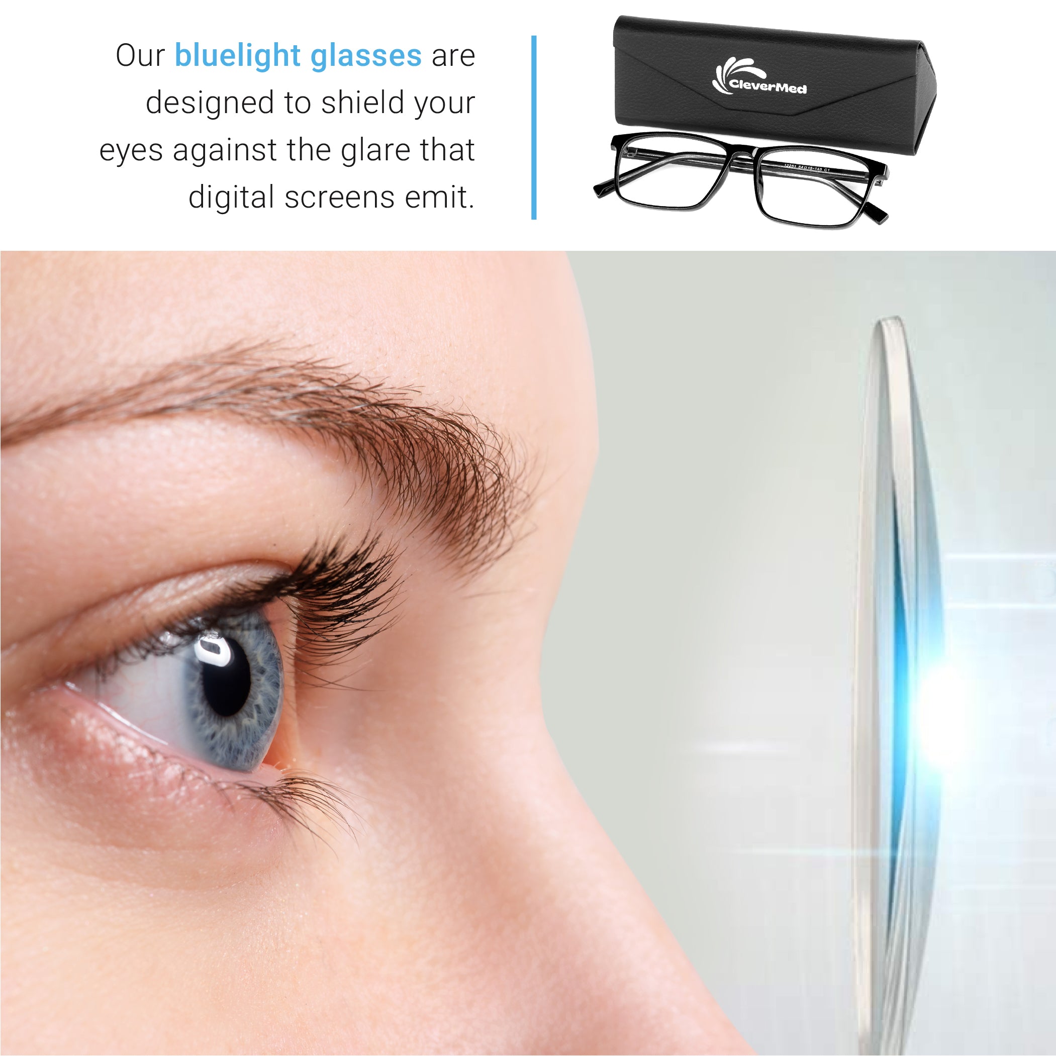 Blue Light Blocking Glasses (Clear)