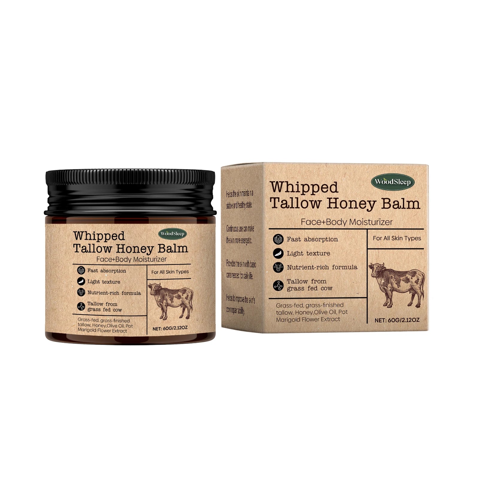 WoodSleep Grass-Fed Beef Tallow Face & Body Cream
